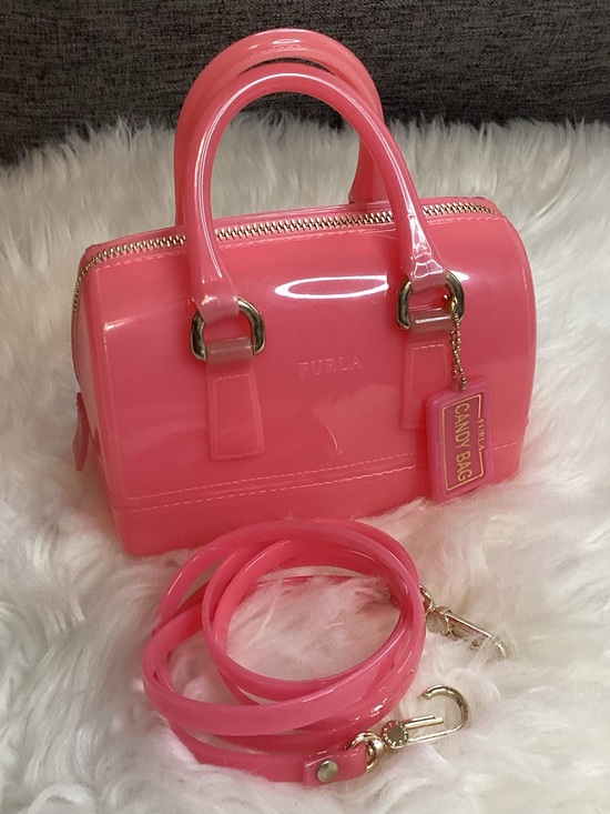Furla Handbags - 💕 CUTE 💕 Furla Jelly Pink Mini Candy Dome Satchel